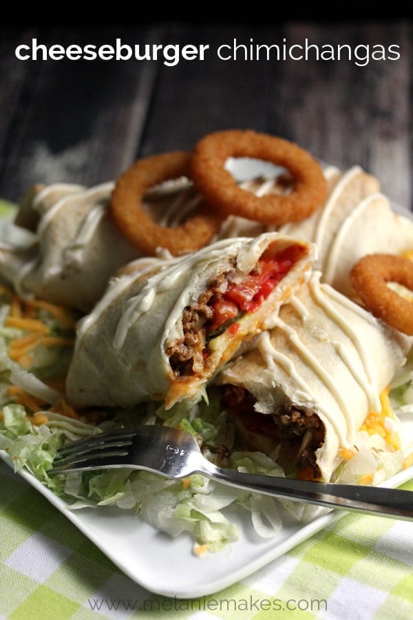 Cheeseburger Chimichangas | Melanie Makes