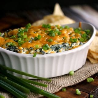 Creamy Baked Double Cheese and Spinach Dip | Melanie Makes