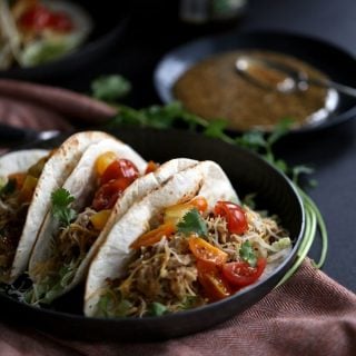 Slow Cooker Honey Mustard Pork Tacos with Candied Bacon | Melanie Makes