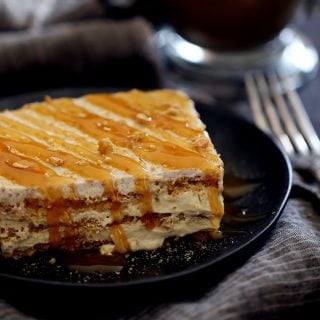 No Bake Caramel Macchiato Cake | Melanie Makes