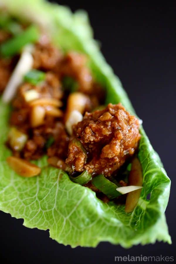 Asian BBQ Turkey Lettuce Wraps | Melanie Makes