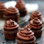 Chocolate Chocolate Chip Zucchini Cupcakes | Melanie Makes