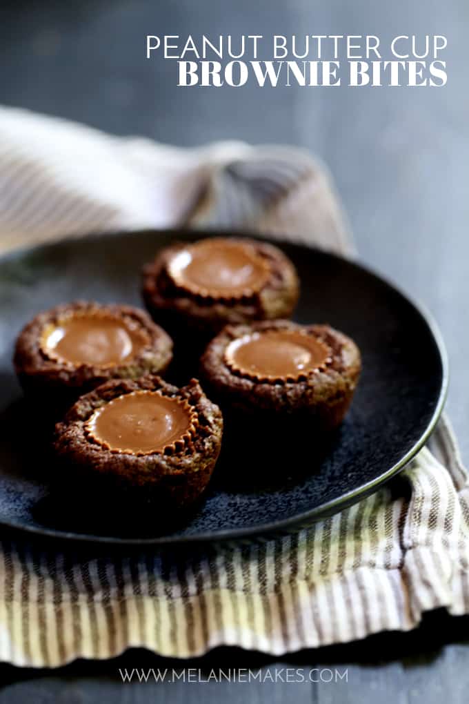 Peanut Butter Cup Brownie Bites Melanie Makes