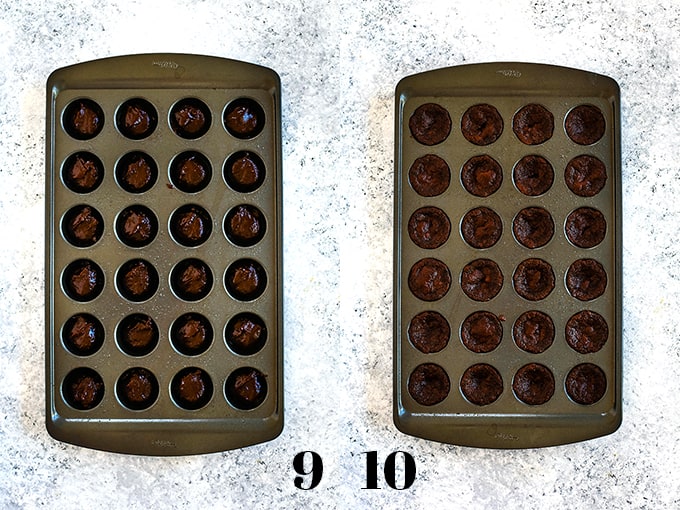 How to prepare Peanut Butter Cup Brownie Bites, steps 9-10.