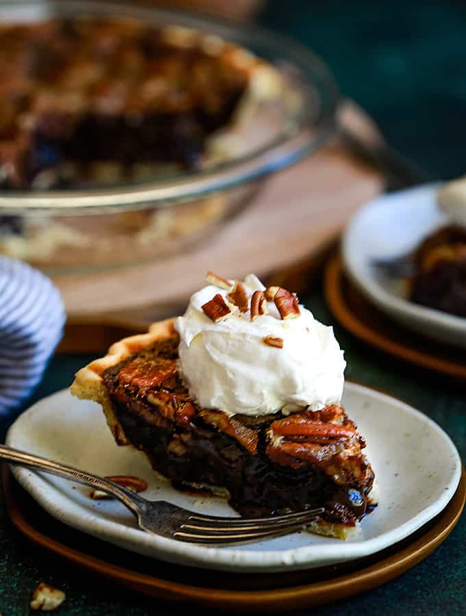 Dark Chocolate Brownie Pecan Pie