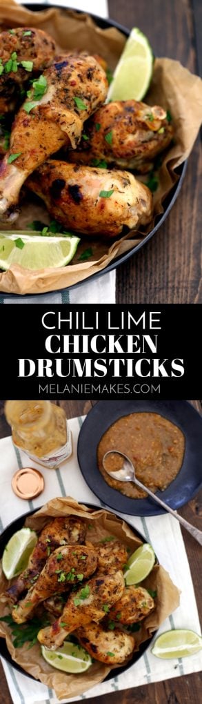 These six ingredient Chili Lime Chicken Drumsticks are your answer to a no fuss, high flavor dinner. These drumsticks begin in the slow cooker and finish under the broiler to create the perfect crispy exterior with succulent chicken waiting underneath.