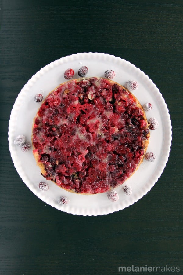 Cranberries take center stage in this New England spin of a cranberry upside down cake - otherwise known as Cranberry Duff. Layers of cranberries, pecans and sugar followed by a not-too-sweet batter are baked and then inverted to create this showstopper.