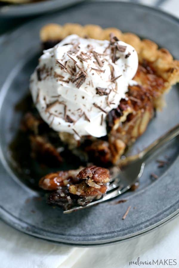 German Chocolate Pecan Pie - Melanie Makes