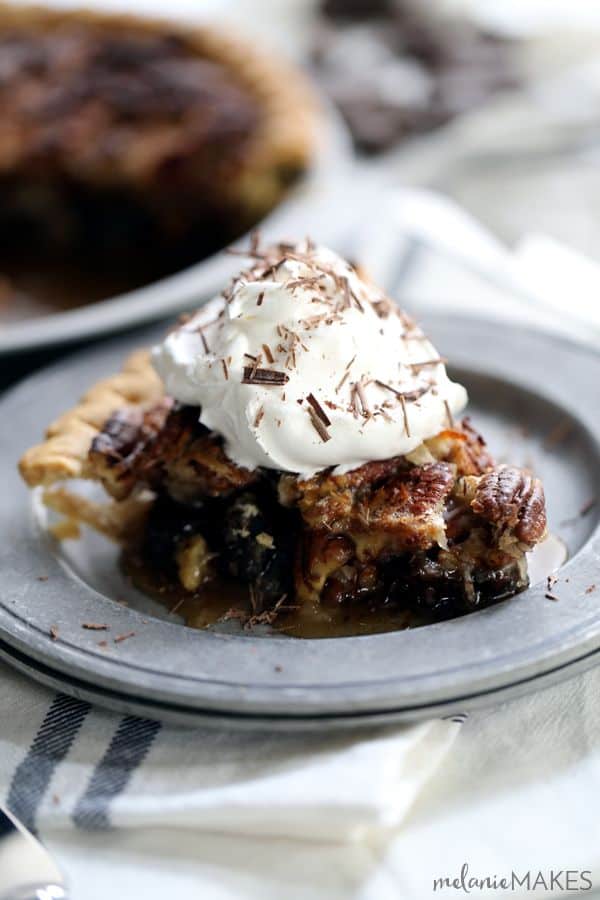 German Chocolate Pecan Pie - Melanie Makes