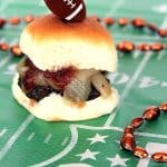 Sausage Sliders with Beer Braised Onions and Soda Sauce | @melaniebauer at Melanie Makes #shop