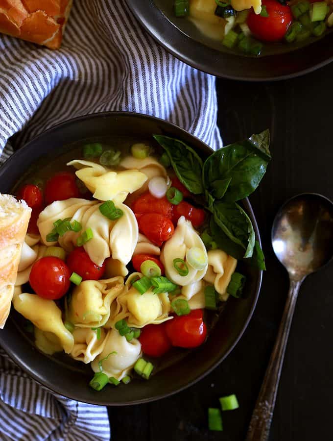 Cherry Tomato and Tortellini Soup | Melanie Makes