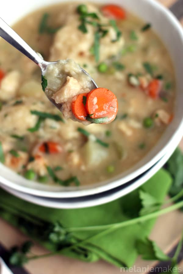 Easy Chicken and Dumpling Soup - Melanie Makes