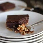 Pretzel Crusted Banana Bread Brownies with Nutella Ganache | Melanie Makes melaniemakes.com