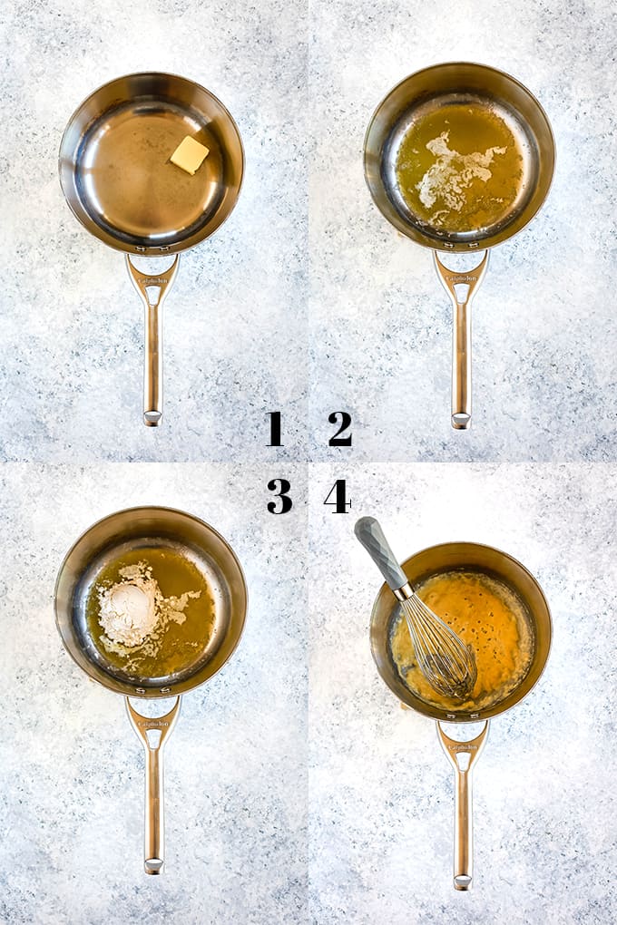 How to Make Bacon Crusted Beer Mac and Cheese, steps 1-4.