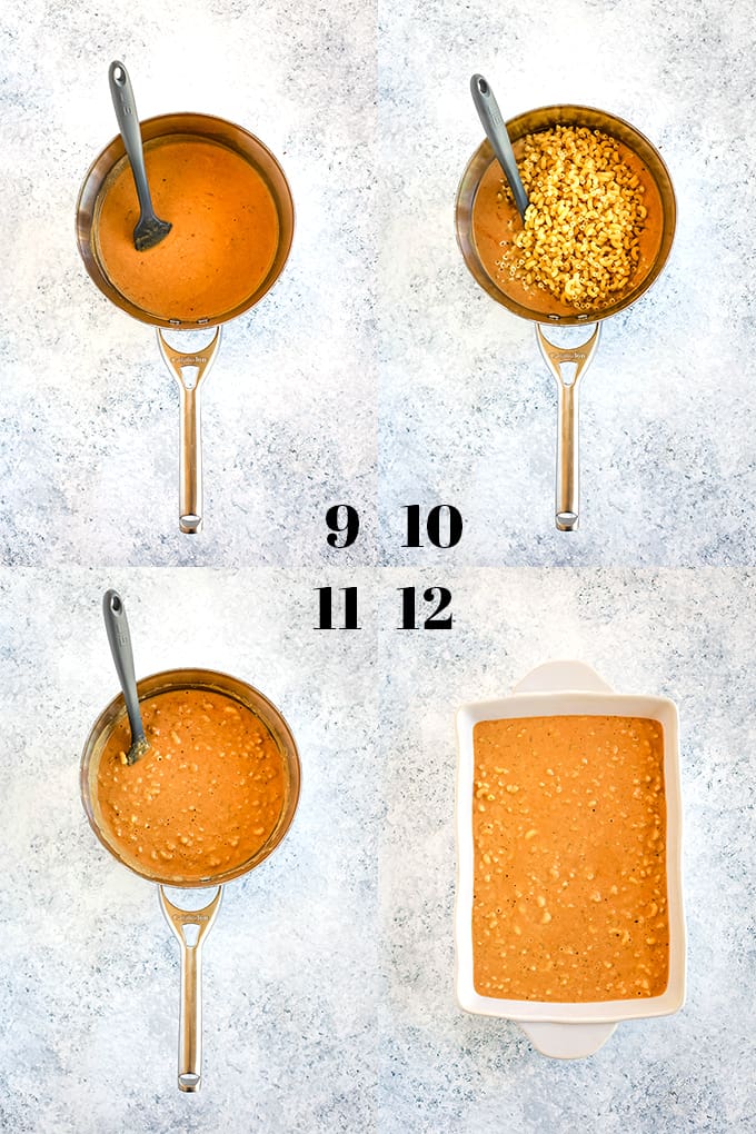 How to make Bacon Crusted Beer Mac and Cheese, steps 9-12.