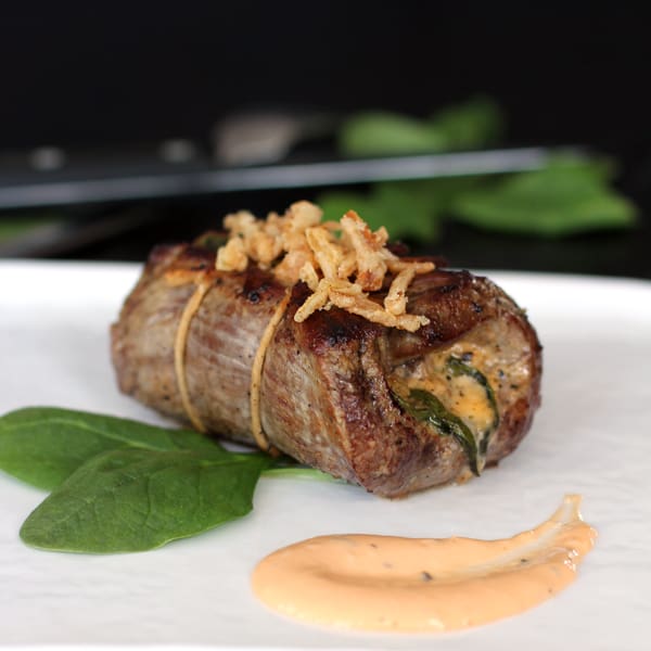 Onion Blossom Stuffed Flank Steak Melanie Makes