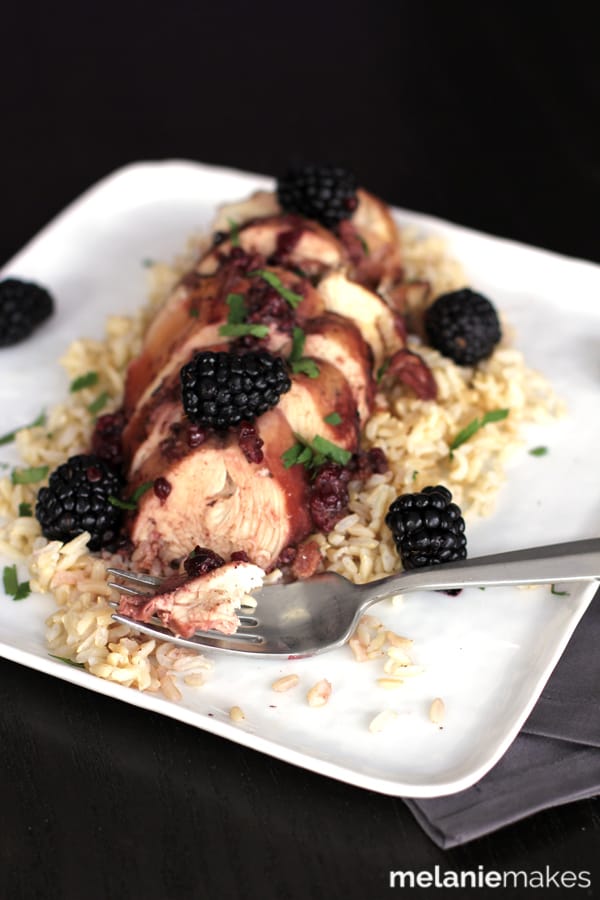 Slow Cooker Blackberry Chicken | Melanie Makes