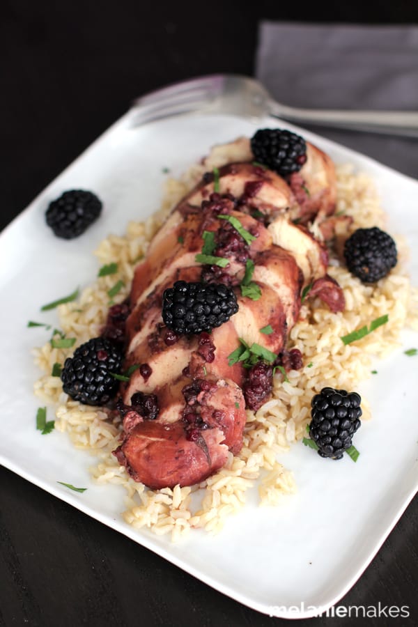 Slow Cooker Blackberry Chicken | Melanie Makes