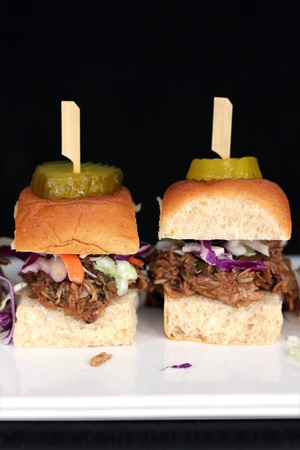 balsamic vinegar and honey pulled pork sliders