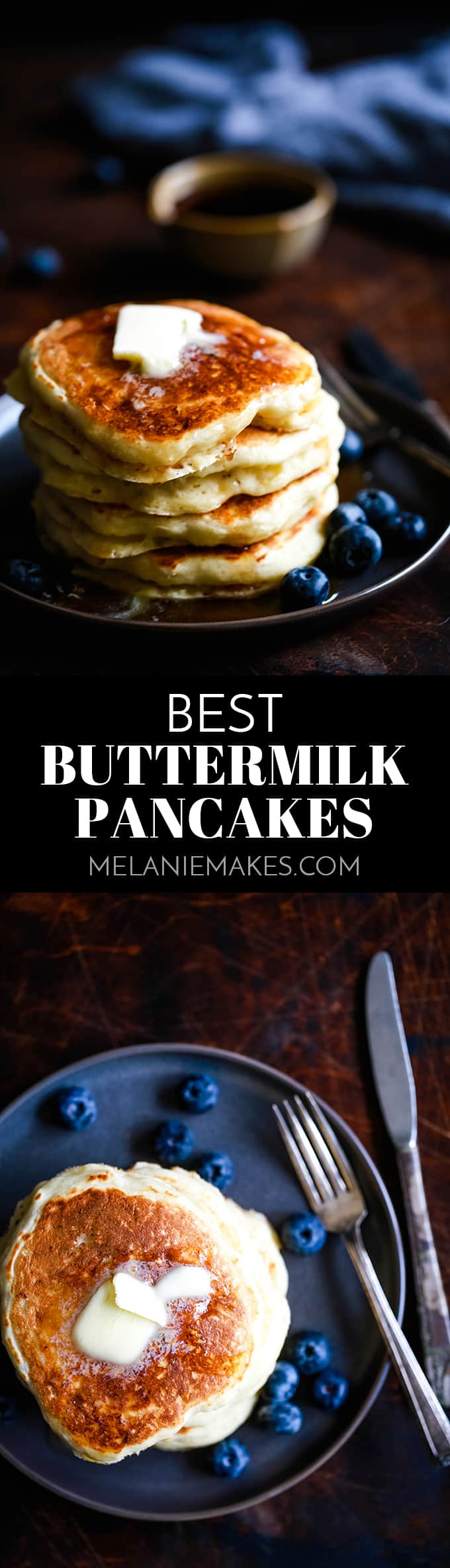 Light and fluffy.  Quick and easy.  Hands down the Best Buttermilk Pancakes you’ve ever eaten. #buttermilk #pancakes #breakfastrecipes #brunch #easyrecipe