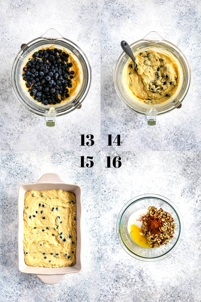How to prepare Blueberry Lemon Almond Coffee Cake, steps 13-16.