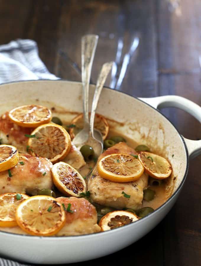 Chicken with Roasted Lemons and Green Olives