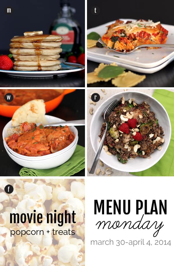 Menu Plan Monday: March 30-April 4, 2014 | Melanie Makes melaniemakes.com