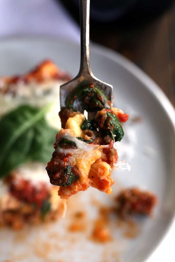 Quick and Easy Ravioli and Spinach Lasagna | Melanie Makes