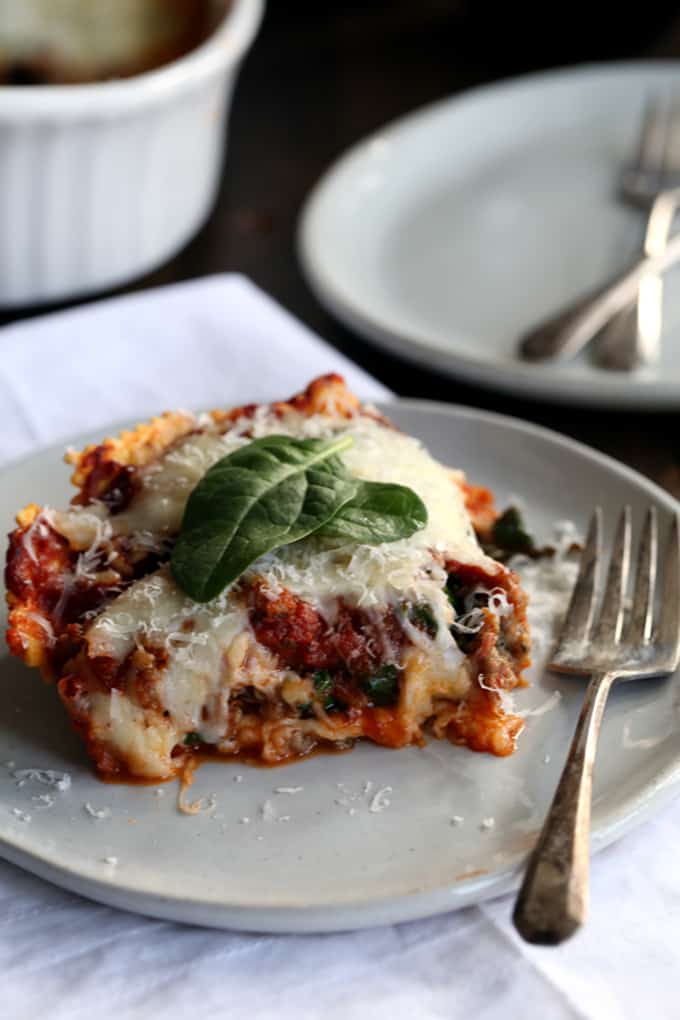 Quick and Easy Ravioli and Spinach Lasagna | Melanie Makes