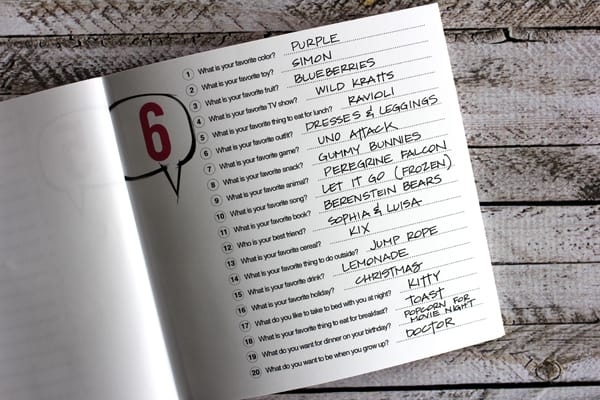 Review: 20 Questions Birthday Interview Book for Kids | Melanie Makes melaniemakes.com