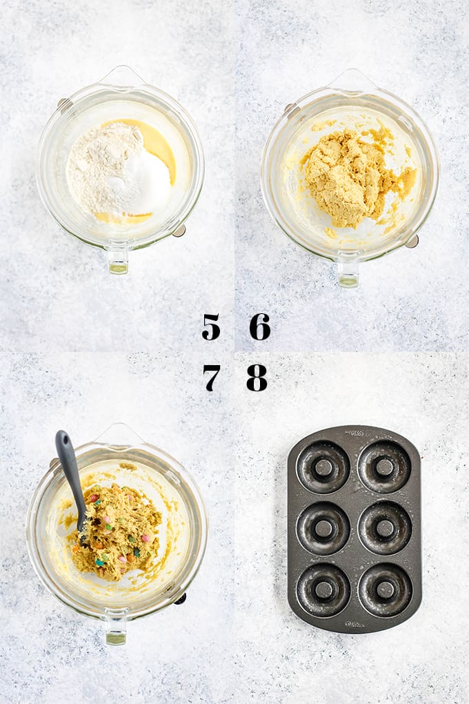 How to prepare Jelly Bean Donuts, steps 5-8.