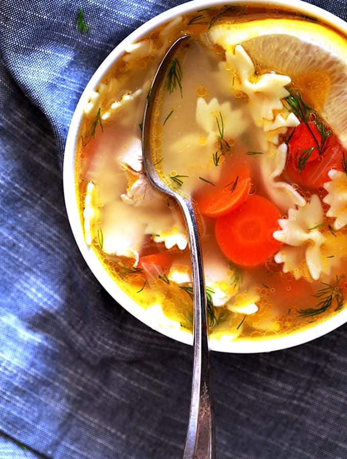 Lemon Dill Chicken Noodle Soup