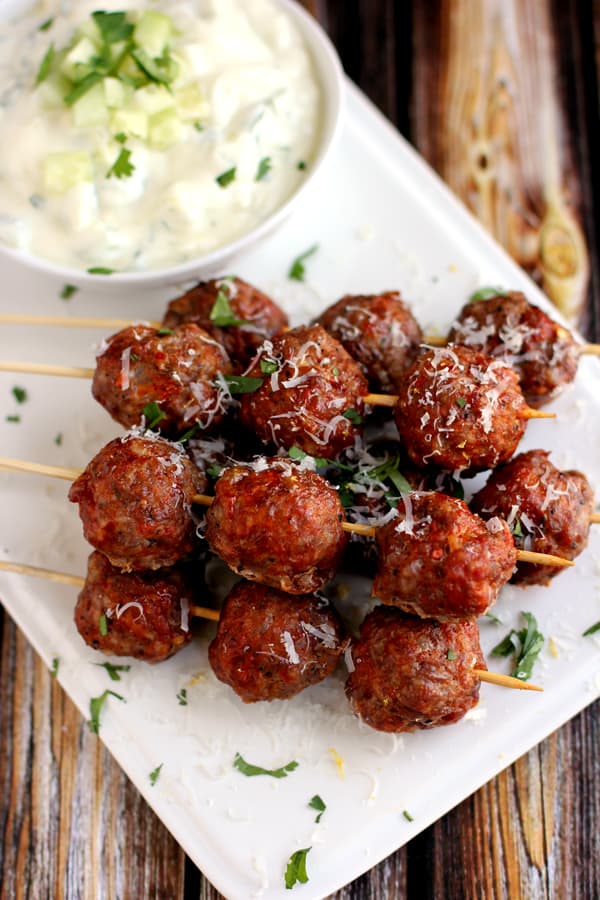 Moscato Meatball Skewers - Melanie Makes