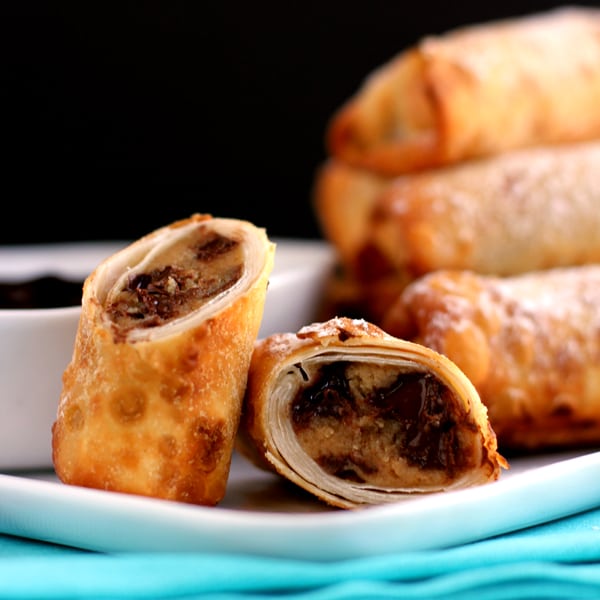 Peanut Butter Chocolate Chip Cookie Dough Egg Rolls