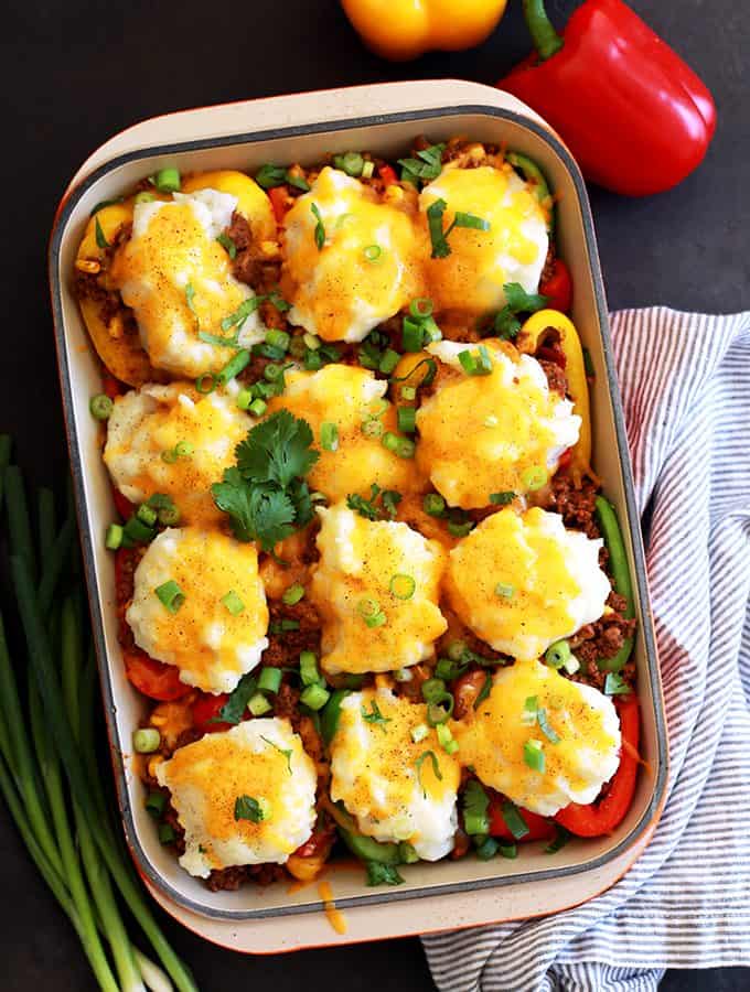 Southwest Skillet Stuffed Peppers