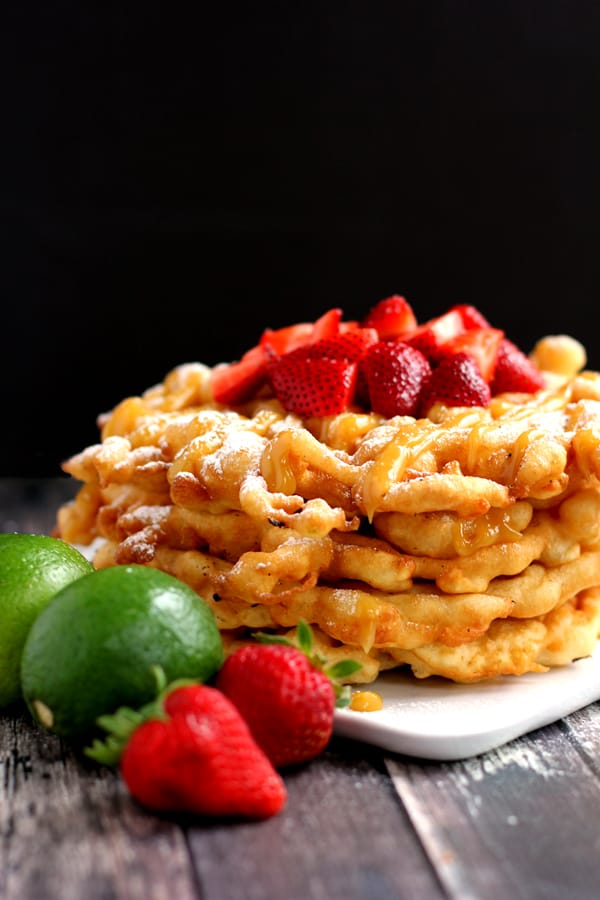 Strawberry Margarita Funnel Cake | Melanie Makes melaniemakes.com