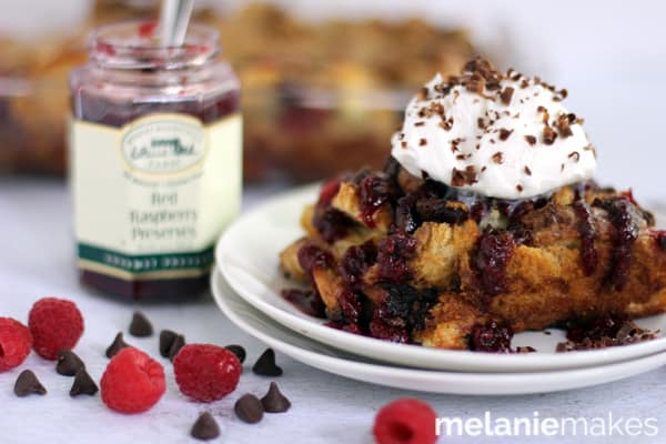 Chocolate Raspberry French Toast Casserole | Melanie Makes