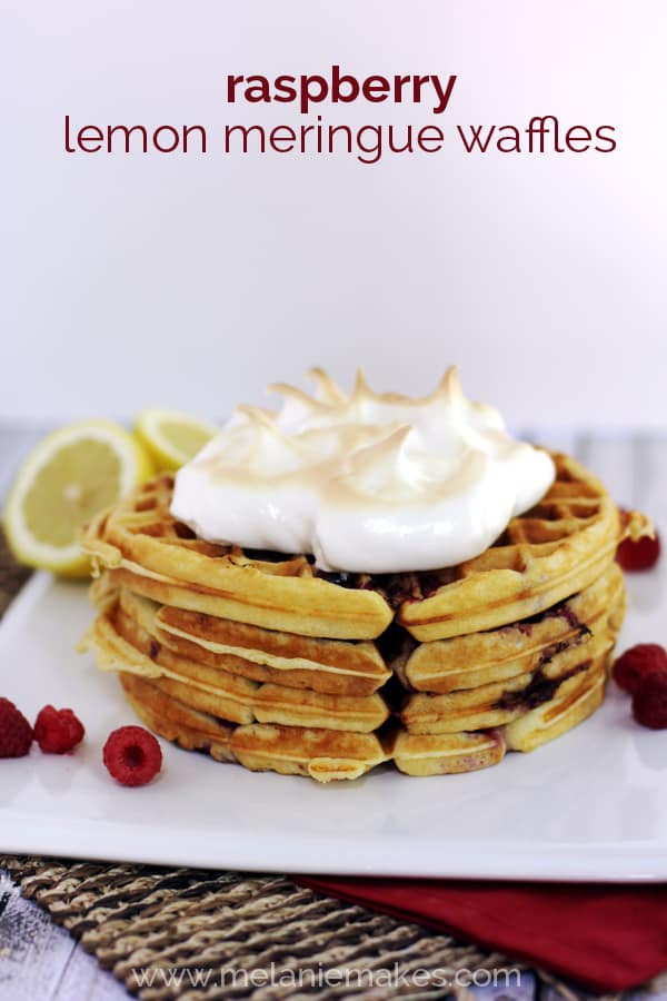 Raspberry Lemon Meringue Waffles - Melanie Makes