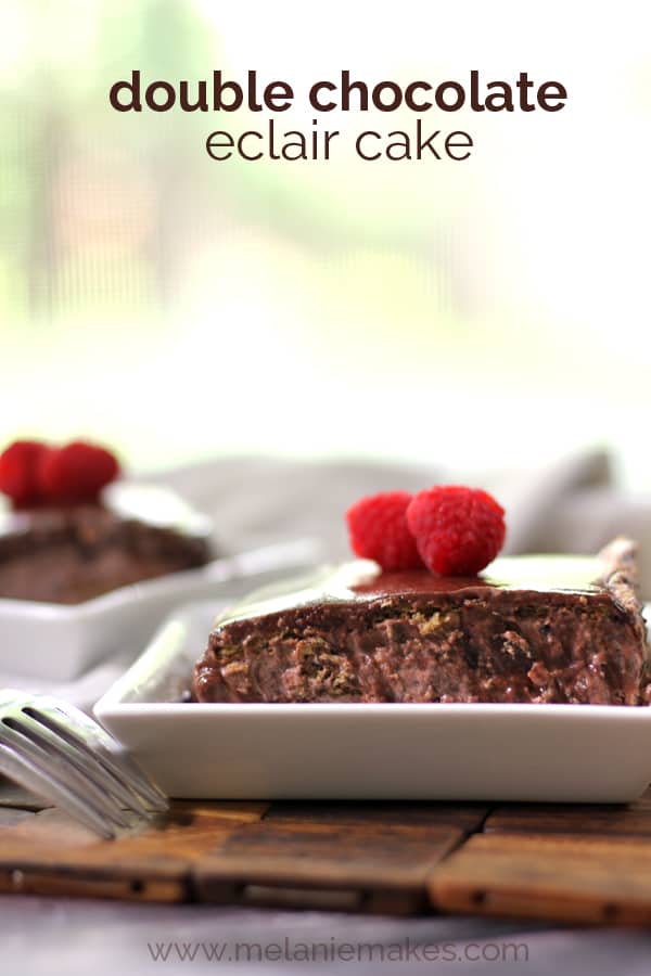 Double Chocolate Eclair Cake | Melanie Makes