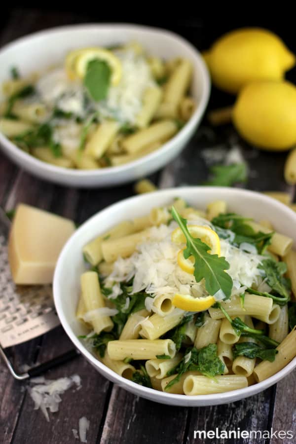 Lemon Arugula Pasta | Melanie Makes