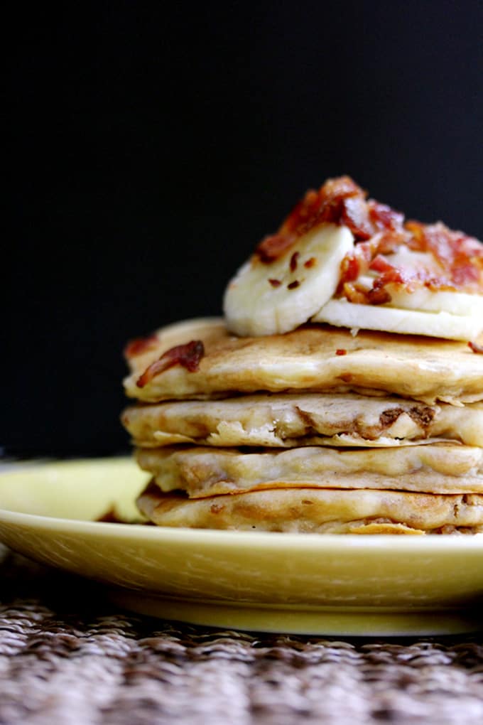 Peanut Butter Banana Bacon Pancakes Melanie Makes