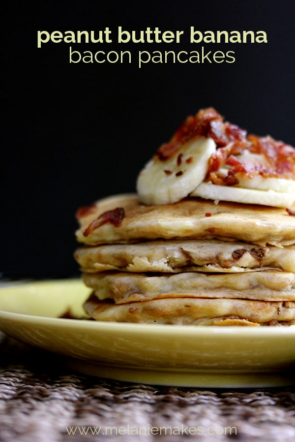 Peanut Butter Banana Bacon Pancakes | Melanie Makes