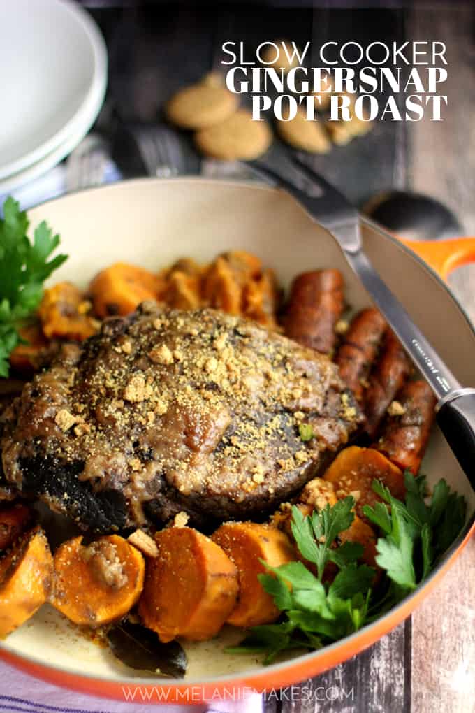 Slow Cooker Gingersnap Pot Roast | Melanie Makes