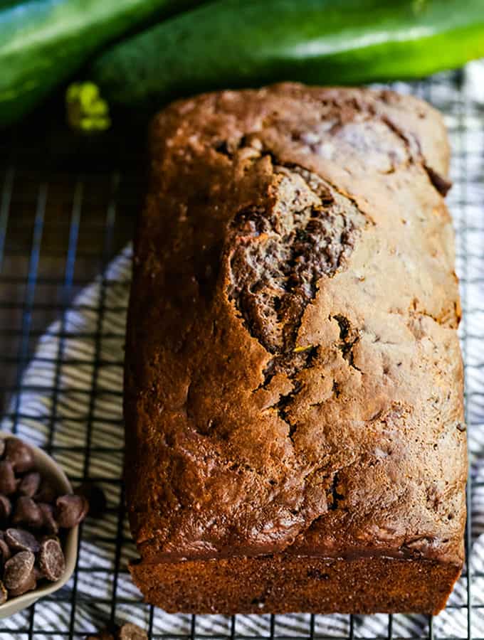 Chocolate Chocolate Chip Zucchini Bread