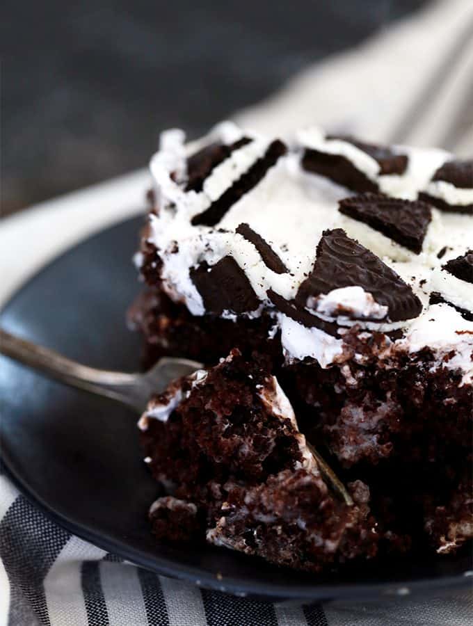 Cookies ‘n Cream Poke Cake