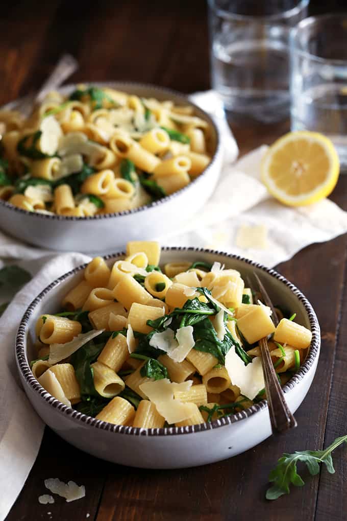 Lemon Arugula Pasta | Melanie Makes