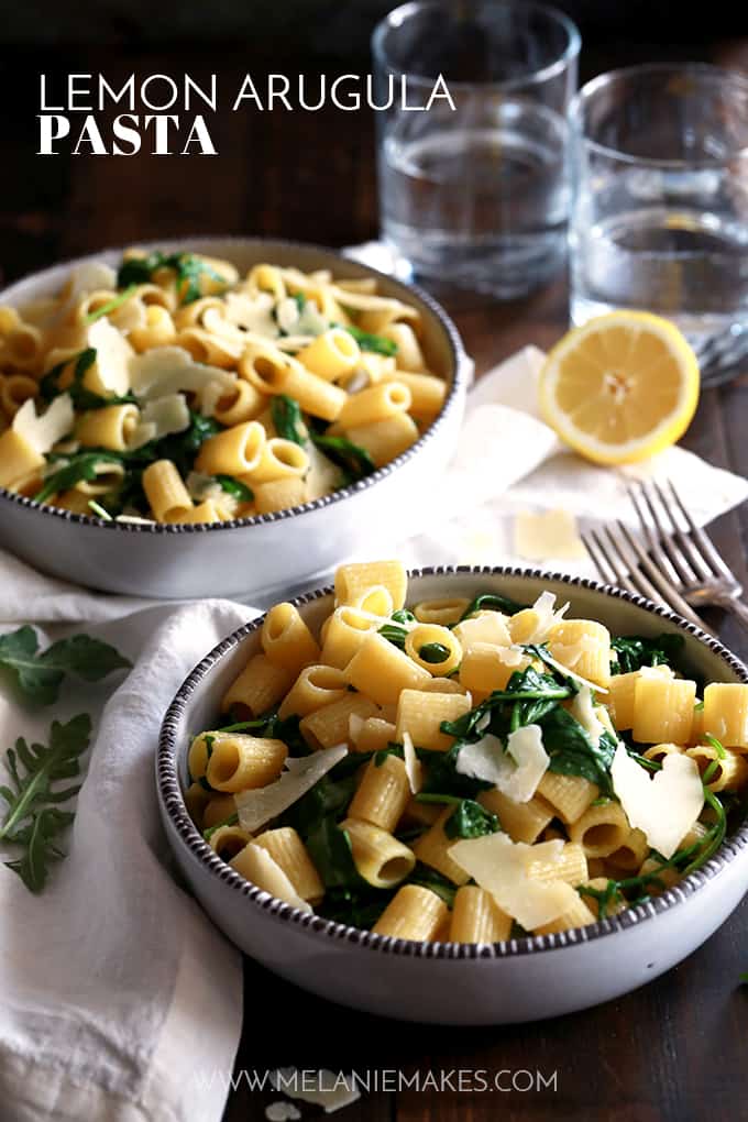 Lemon Arugula Pasta - Melanie Makes