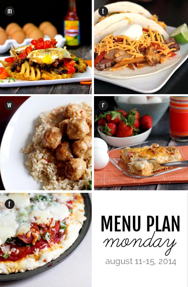 Menu Plan Monday - August 11, 2014 | Melanie Makes