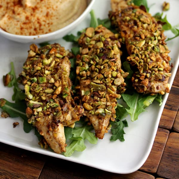 Smoky Pistachio Crusted Chicken Tenders