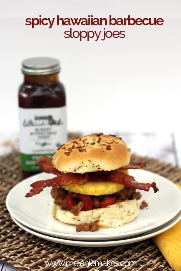 Spicy Hawaiian Barbecue Sloppy Joes | Melanie Makes